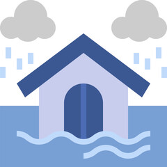 heavy rain illustration on a white background     