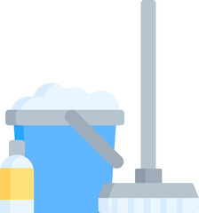 housekeeping illustration on a white background     