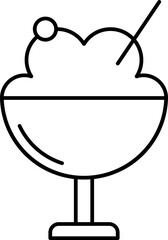 ice cream cup illustration on a white background     