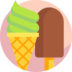 ice cream illustration on a white background     