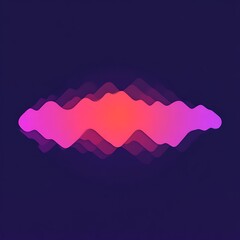 Obraz premium Abstract Pink and Purple Wave Form Design