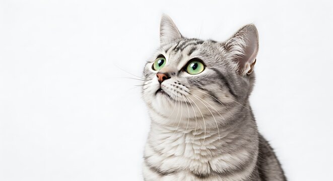 Silver Gaze Awaiting A Miracle Whiskered Wonder Emerald Eyes Feline Majesty Silent Observation Grey Cat Dreams The Hunt Begins Curious Kitty Secret Thoughts Patiently Watching AI Generated