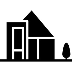 home  glyph  icon vector illustration isolated on white background