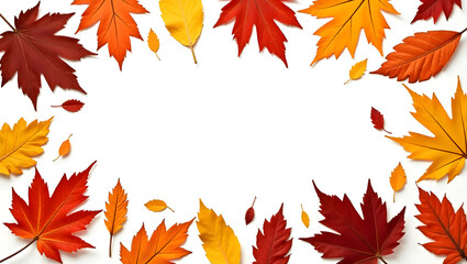 Obraz premium autumn leaves frame