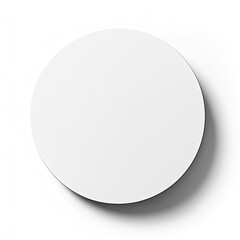 Blank White Circle on White Background