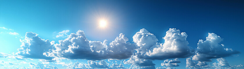 shadowless white clouds under intense noon sun,