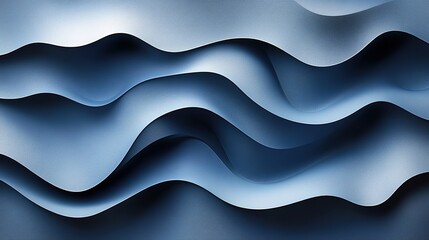 Abstract Blue Waves: Textured Layers of Subtle Undulation