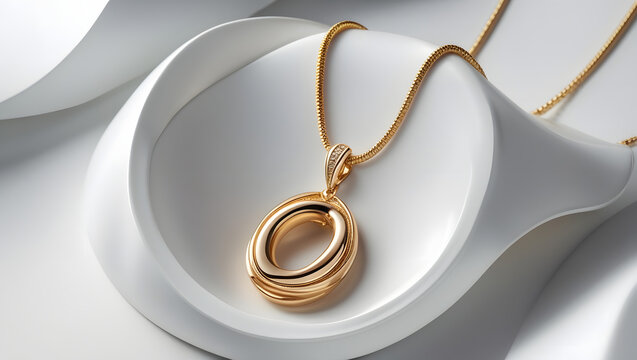 golden nickless  with diamonds