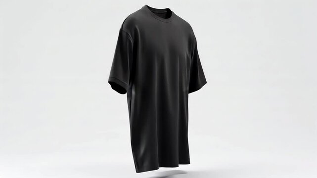 Premium minimalist black t-shirt mockup for everyday casual style
