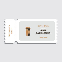 Coffee Ticket Vector