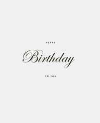 Simple Happy Birthday Card Design 