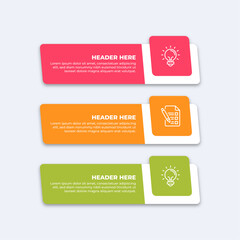 Three colorful infographic boxes.