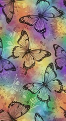 Rainbow Wings: A Watercolor Butterfly Dream AI Generated