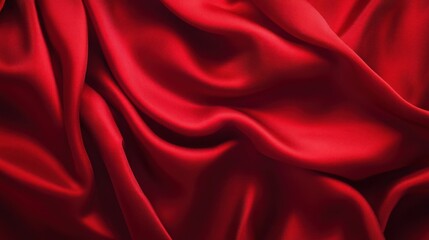 Obraz premium Dramatic curves of deep crimson silk create a rich and flowing texture