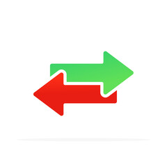 exchange arrow icon, colored flat vector. modern and minimalist design.