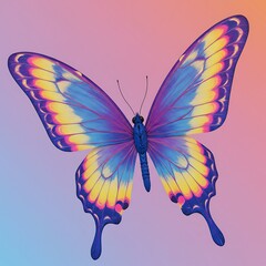 Dreamlike Butterfly: Digital Painting AI Generated