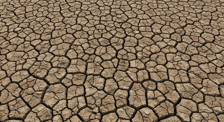 Cracked Earth: Arid Landscape's Texture AI Generated