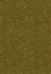 Olive Branch Dreams: An Intricate Hand-Drawn Pattern AI Generated