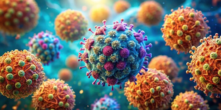 Immature T cells cluster around a mature B cell, b cells, immunology,  b cells, immunology