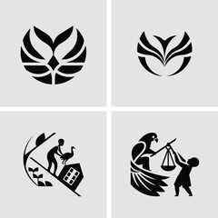 Abstract Bird Logo Vector Illustration