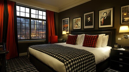 Luxury Hotel Room with City View.
