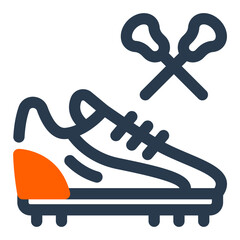 Lacrosse Cleats with Sport Stick Symbol