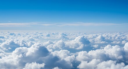 Naklejka premium Above the Cloudscape AI Generated
