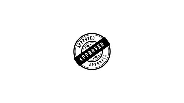 Rejected Stamp icon aniamtion. Rejected Rubber Grunge Stamp Seal background.