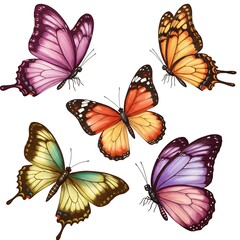 Obraz premium Vibrant Wings: A Flutter of Color AI Generated