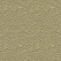 Embossed Floral Tapestry AI Generated