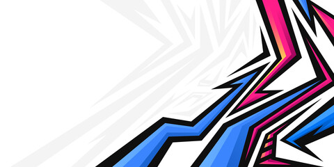 Sharp and Vibrant Zigzag Shapes in Abstract Vector Background Design