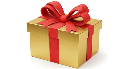 Obraz premium A Golden Promise Wrapped In Joy The Gift Of Gold Crimson Ribbon Dreams Unexpected Treasure Celebration Awaits Golden Surprise A Gift Unwrapped Precious Moment Heartfelt Offering AI Generated