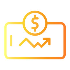 growth Line Gradient Icon