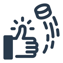 Lacrosse Coin Toss with Thumbs Up Gesture