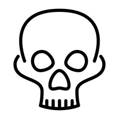 skull mask outline icon. scary mask black line illustration.