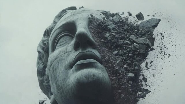 Ancient Head Crumbling to Dust