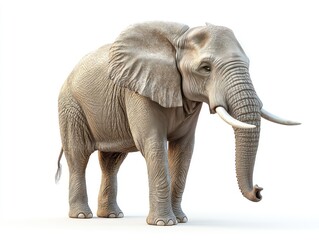 Obraz premium Majestic Elephant Facing Forward in Studio