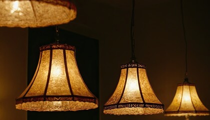 Living room with lots of lamps
1