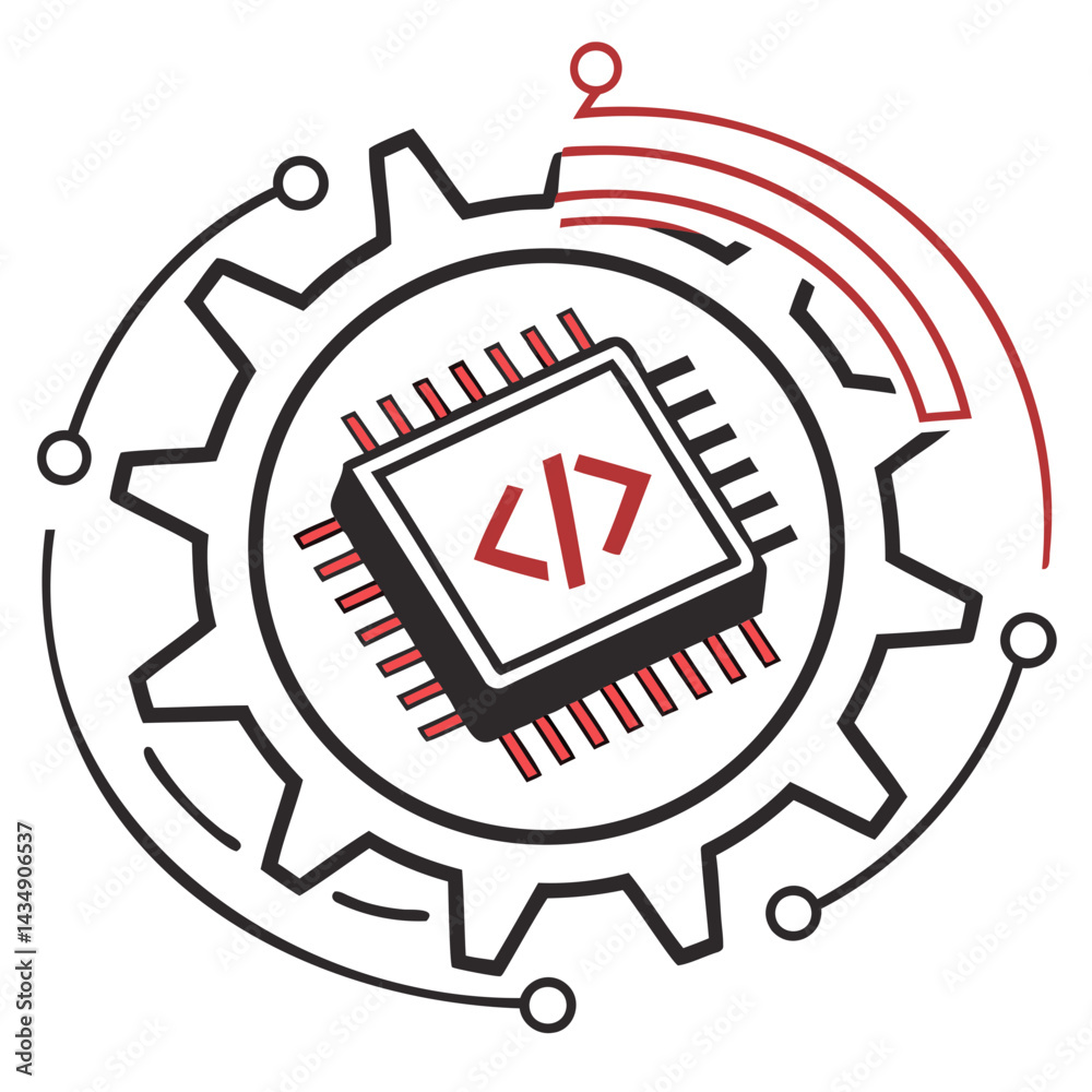 Fototapete software development glyph solid icon vector silhouette on a transparent background