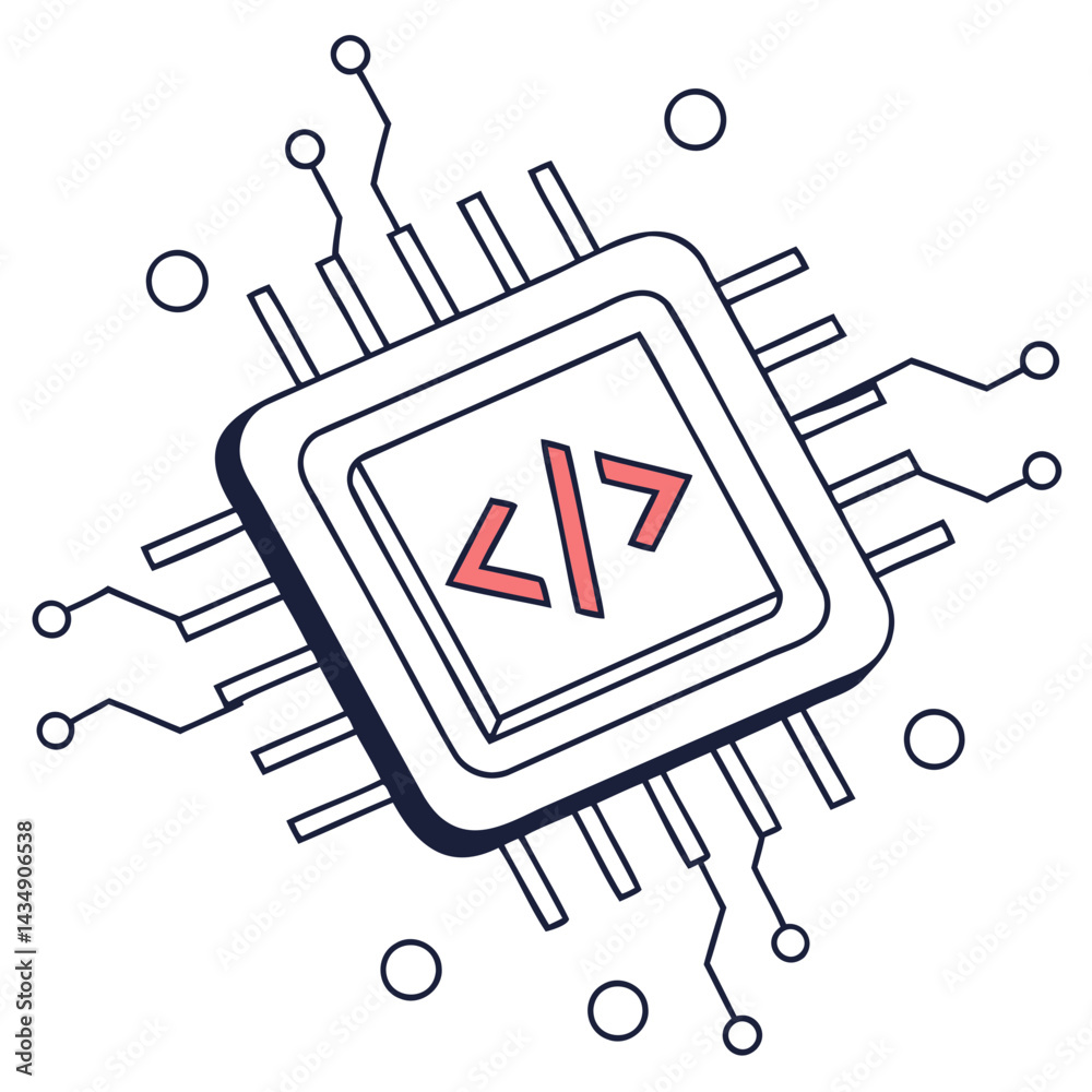 Fototapete software development icon silhouette vector illustration isolated on a transparent background