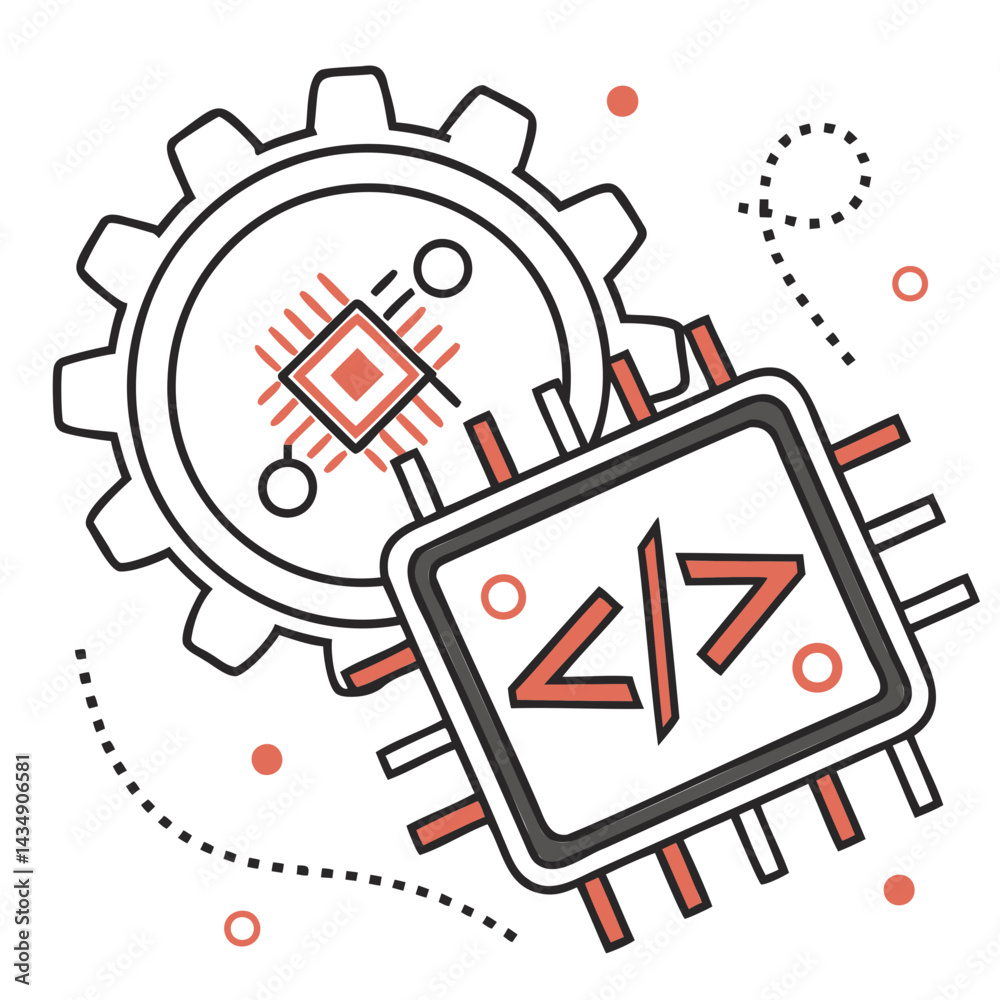 Fototapete software development glyph solid icon vector silhouette on a transparent background