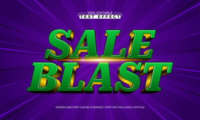 sale blast editable text effect with a discount and sale text style