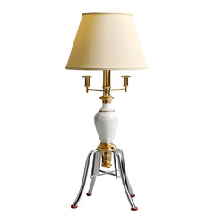 Elegant minimalist floor lamp with chrome metal frame
