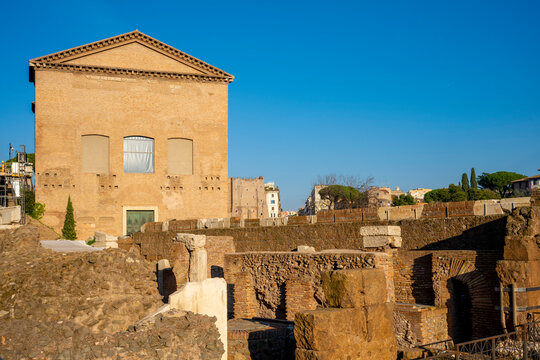 The Arch of Septimius Severus at the northwestern end of the Roman Forum is a white marble triumphal arch dedicated in 203 AD to commemorate the Parthian victories of Emperor Septimius Severus and his