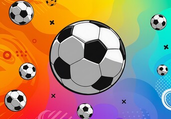 Rainbow Rush of Soccer AI Generated