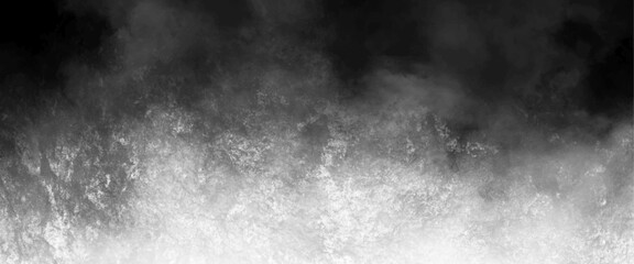 Vector abstract gray smoke on black color splashed watercolor textured background	