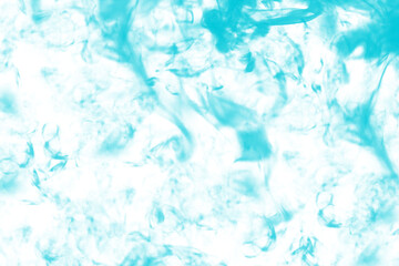 cyan color smoke effect on a transparent background
