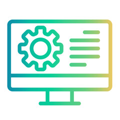 developer Line Gradient Icon
