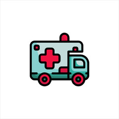 Fototapeta premium ambulance car icon