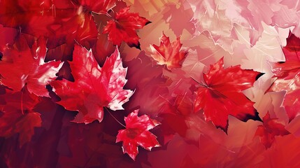 Canada Day Artistic Background: Picking up the Creative Brush, Painting a Magnificent Picture of the Interweaving of Diverse Arts and Patriotic Feelings on Canada Day